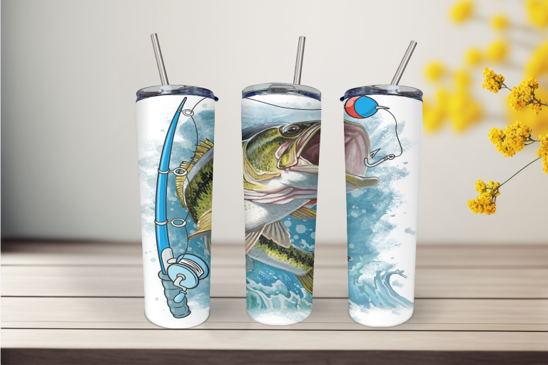 Fish 3 20 Ounce Stainless Steel Tumbler, Great Gift for anyone! Great birthday gift