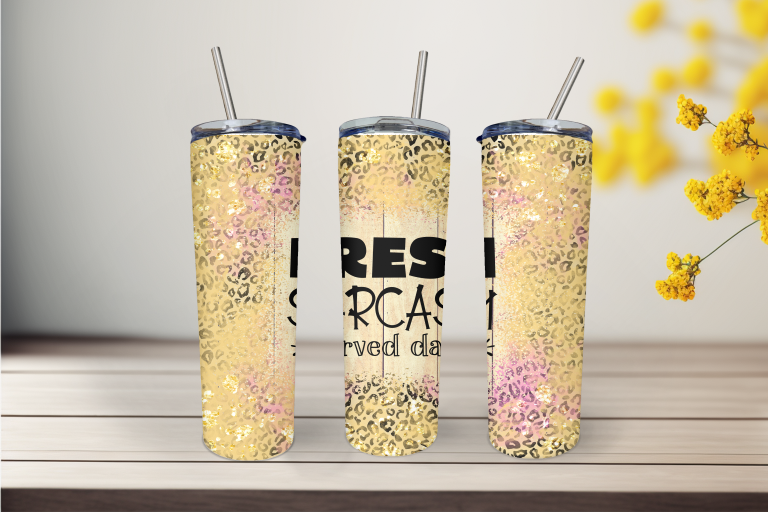 Fresh Sarcasim Served Daily 20 Ounce Stainless Steel Tumbler, Great Gift for anyone! Great birthday gift