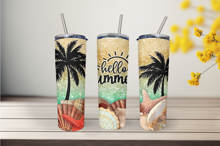 Hello Summer 20 Ounce Stainless Steel Tumbler, Great Gift for anyone! Great birthday gift