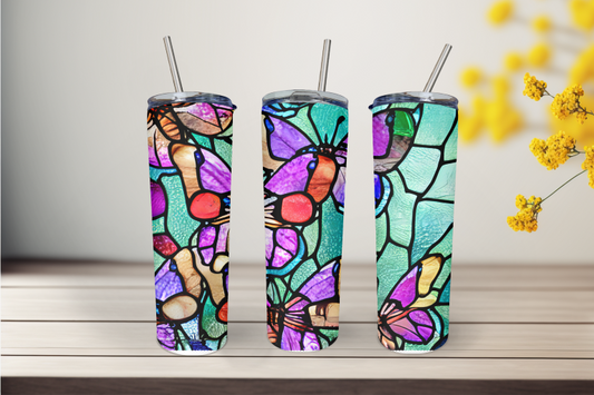 Butterfly 2 20 Ounce Stainless Steel Tumbler, Great Gift for anyone! Great birthday gift
