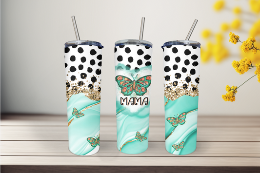 Mothers Day Butterfly Mama 20 Ounce Stainless Steel Tumbler, Great Gift for anyone! Great birthday gift
