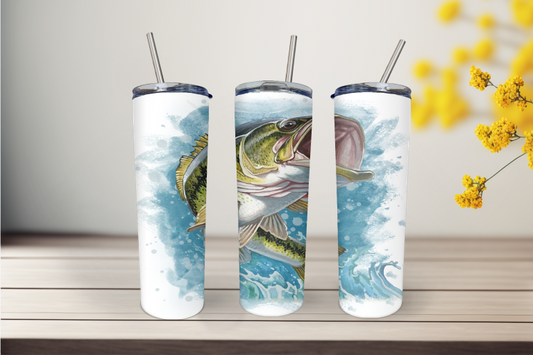 Fish 4 20 Ounce Stainless Steel Tumbler, Great Gift for anyone! Great birthday gift